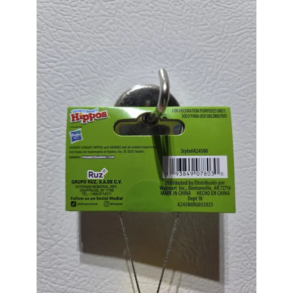 NEW, RUZ HUNGRY HUNGRY HIPPOS GAME CHRISTMAS Ornament